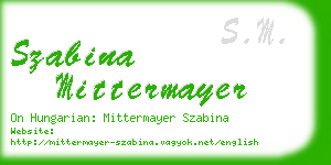 szabina mittermayer business card